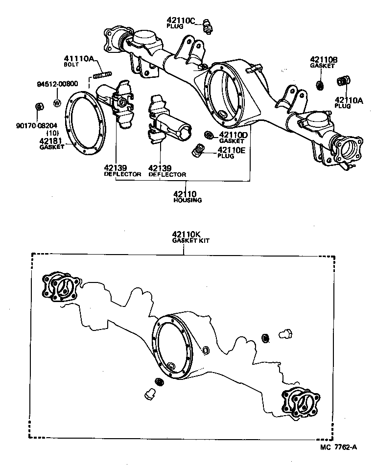  CARINA |  REAR AXLE HOUSING DIFFERENTIAL