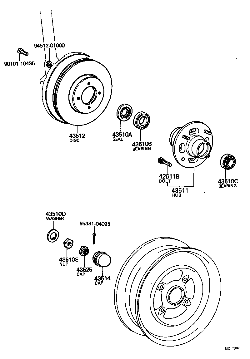  CARINA |  FRONT AXLE HUB