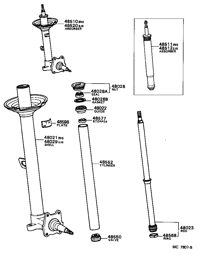  CARINA |  FRONT SPRING SHOCK ABSORBER