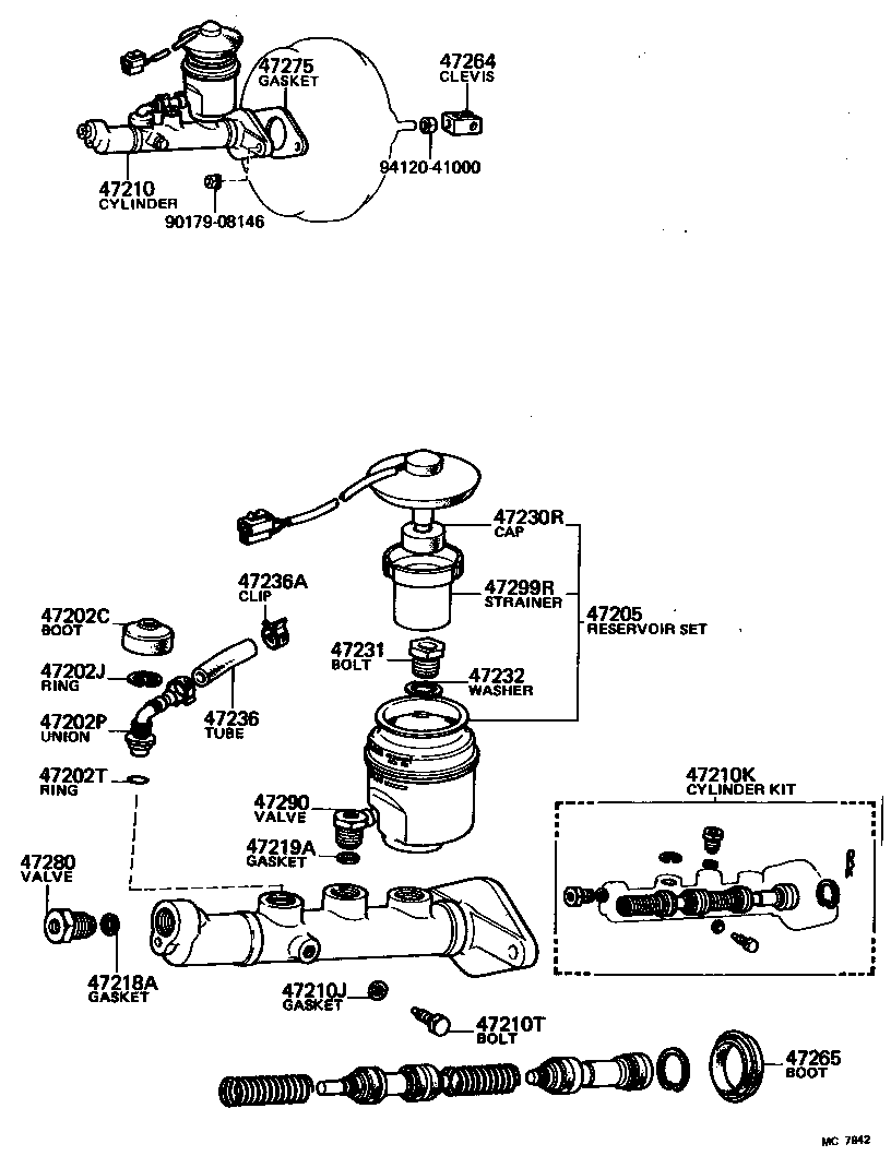  CARINA |  BRAKE MASTER CYLINDER