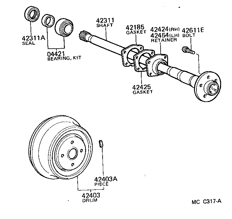  VAN |  REAR AXLE SHAFT HUB