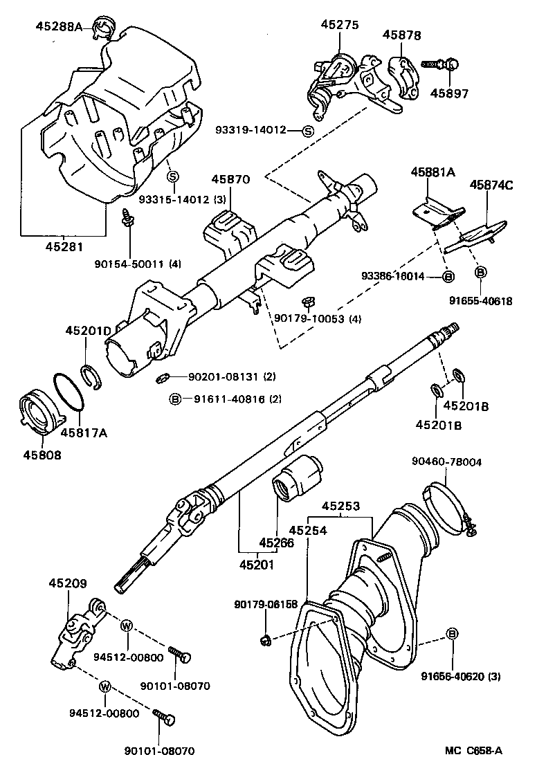  CELICA |  STEERING COLUMN SHAFT