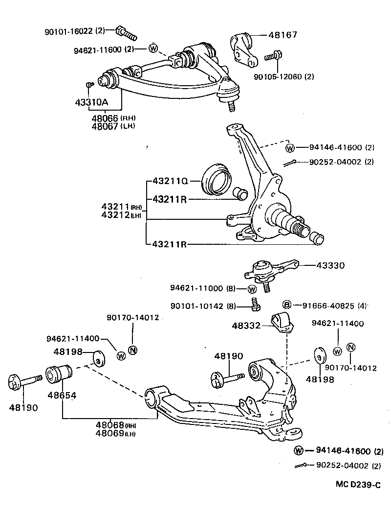  VAN |  FRONT AXLE ARM STEERING KNUCKLE