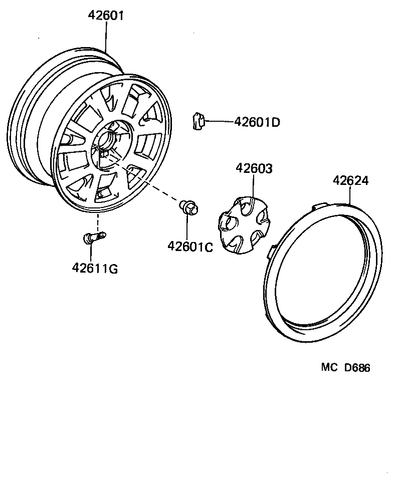  CELICA |  DISC WHEEL WHEEL CAP