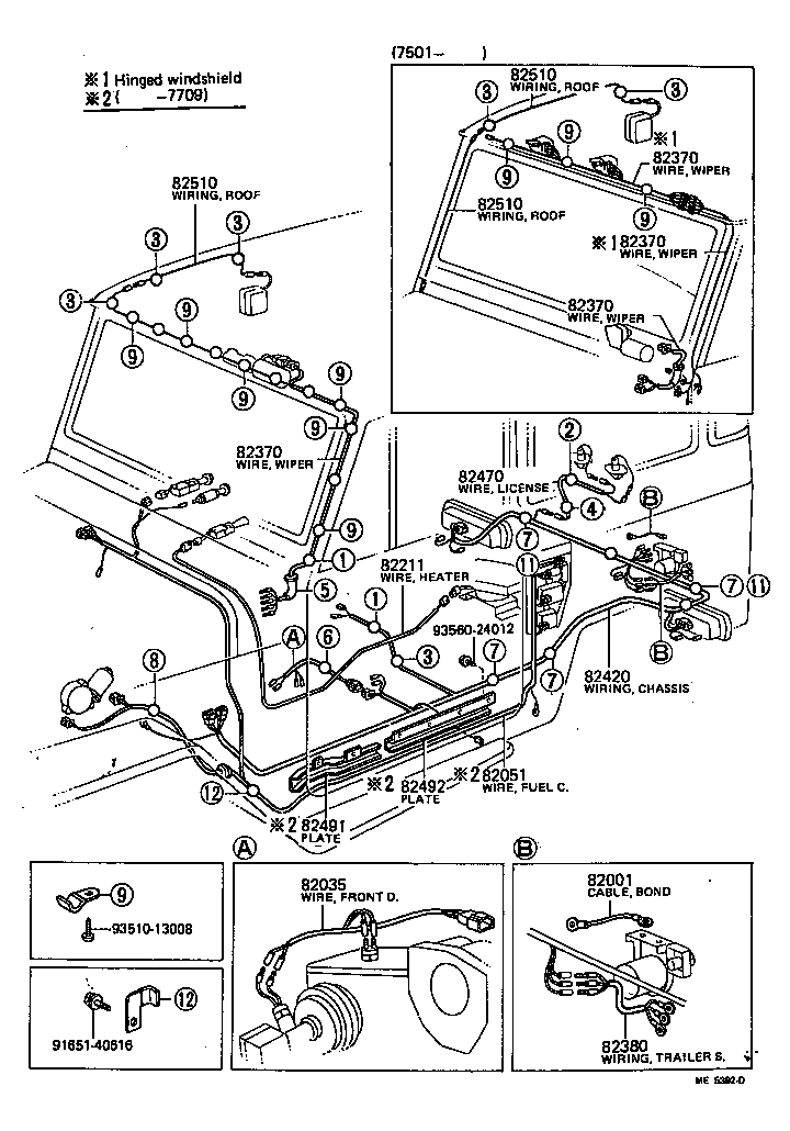  LAND CRUISER 40 45 55 |  WIRING CLAMP