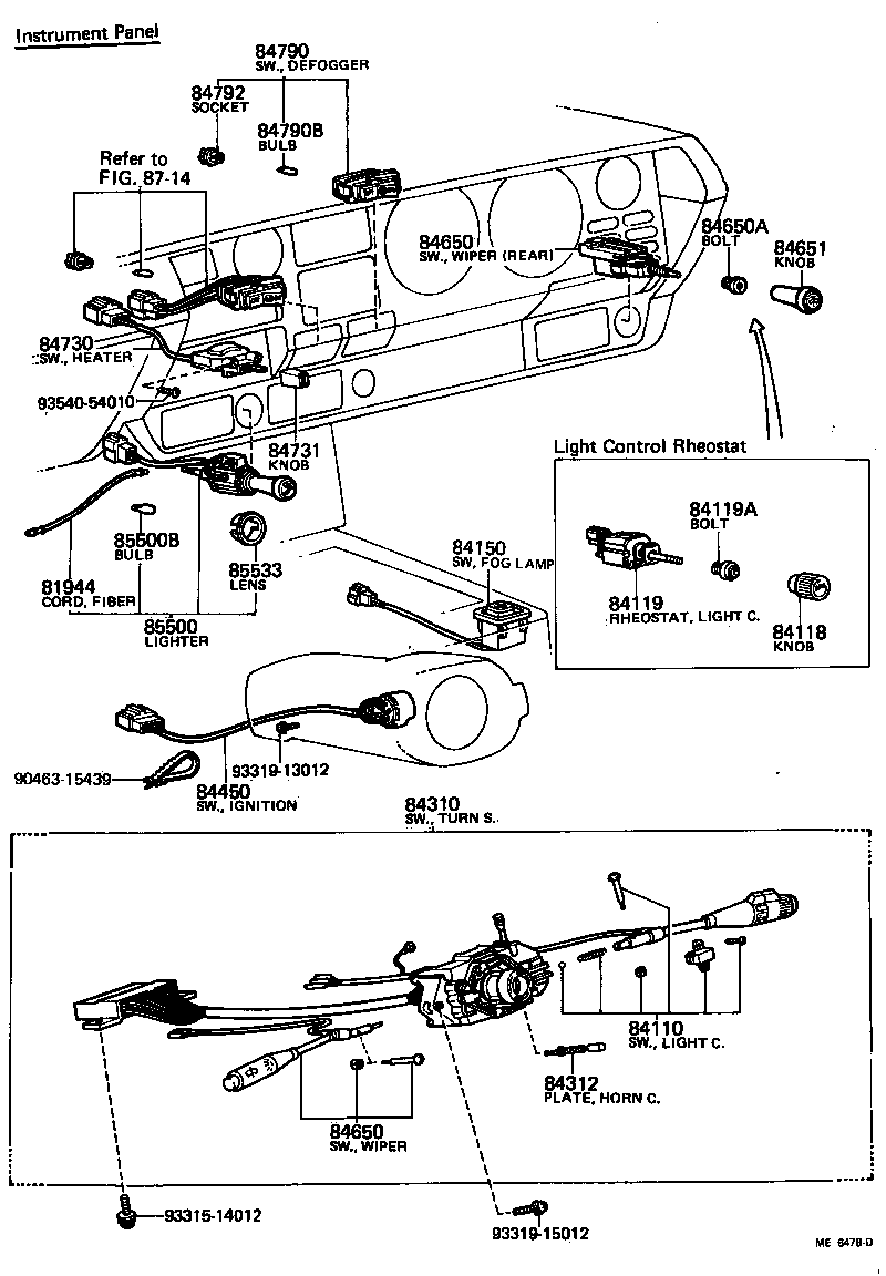  CELICA |  SWITCH RELAY COMPUTER