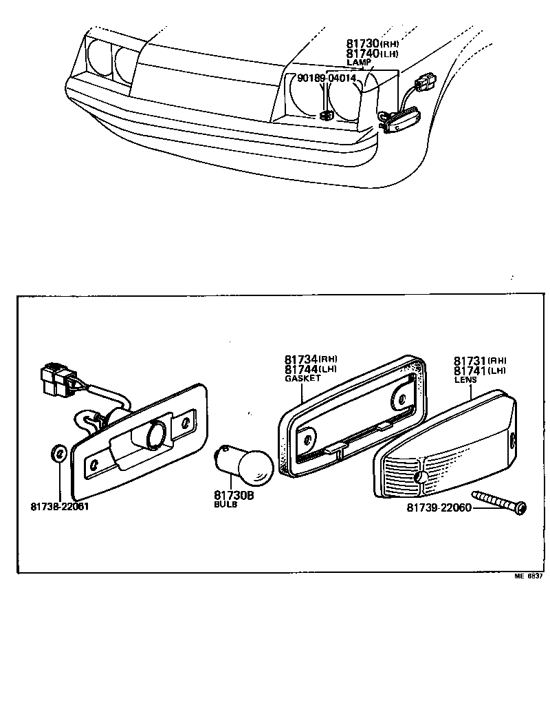  CELICA |  SIDE TURN SIGNAL LAMP OUTER MIRROR LAMP