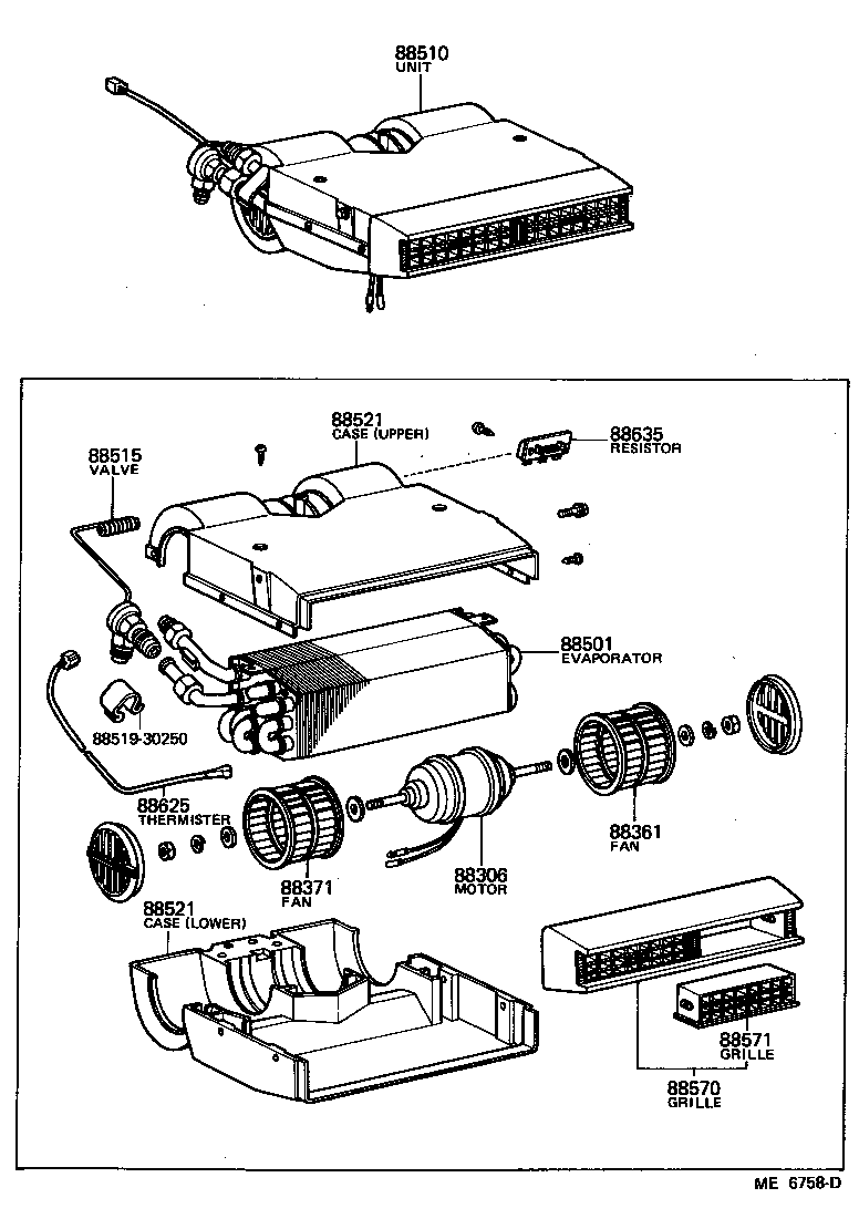  HIACE |  HEATING AIR CONDITIONING COOLER UNIT