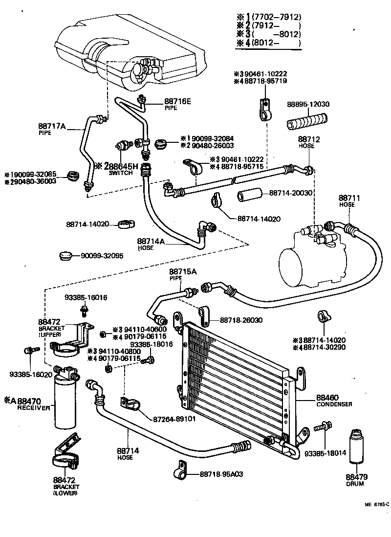  HIACE |  HEATING AIR CONDITIONING COOLER PIPING