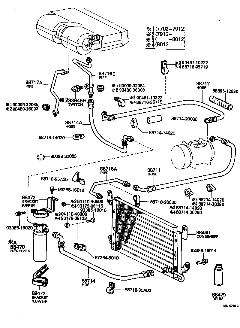  HIACE |  HEATING AIR CONDITIONING COOLER PIPING