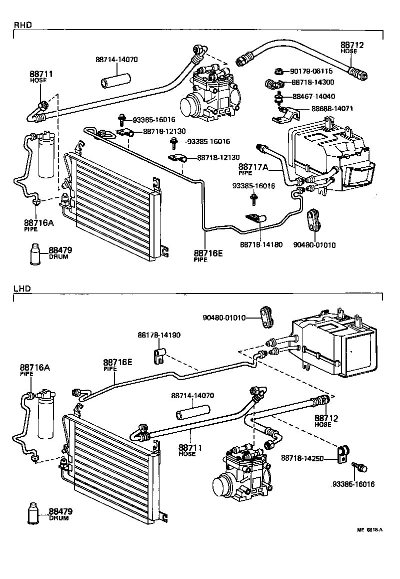  CELICA |  HEATING AIR CONDITIONING COOLER PIPING