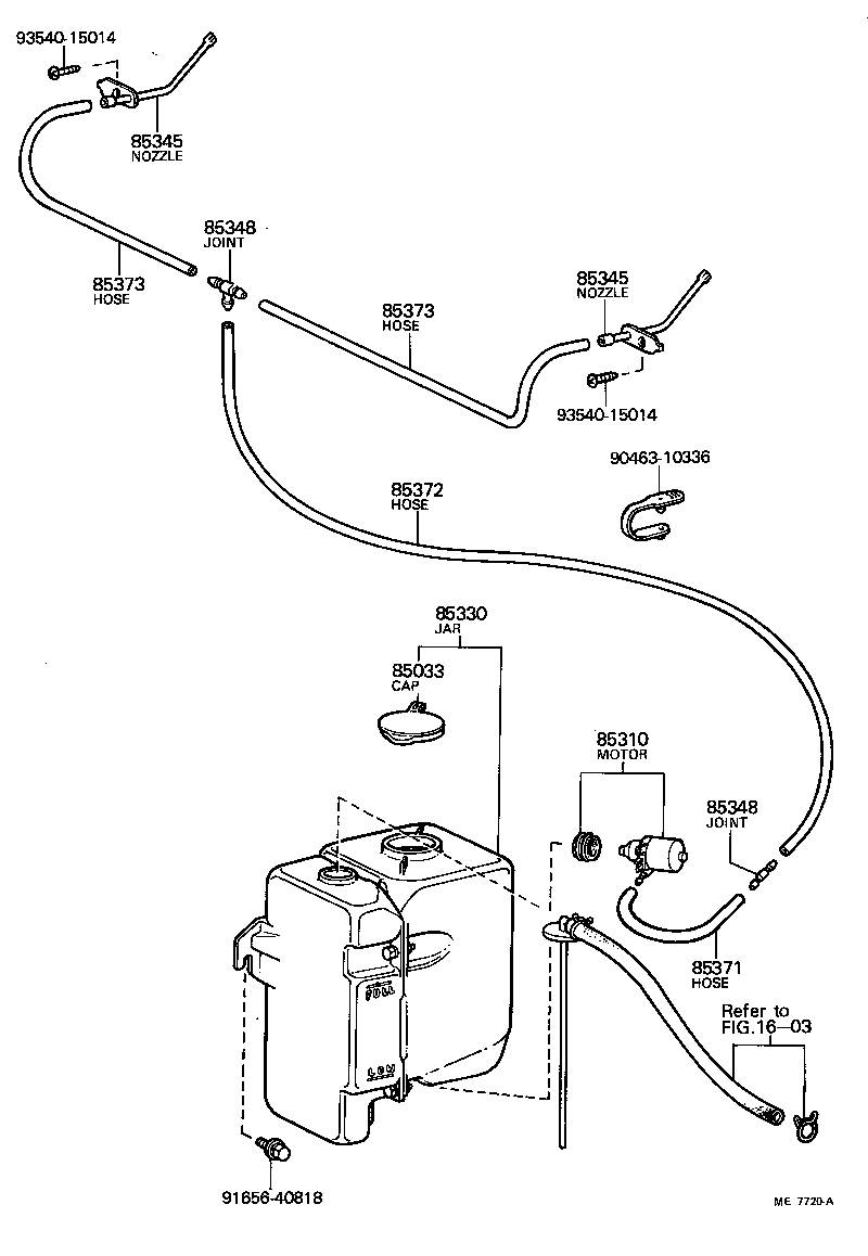  LAND CRUISER 40 45 55 |  WINDSHIELD WASHER
