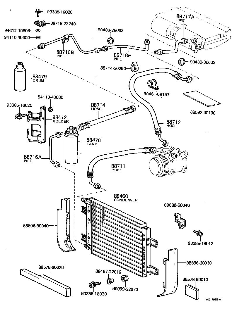  LAND CRUISER 40 45 55 |  HEATING AIR CONDITIONING COOLER PIPING