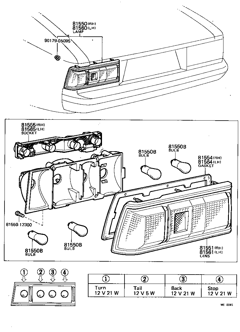  CELICA |  REAR COMBINATION LAMP