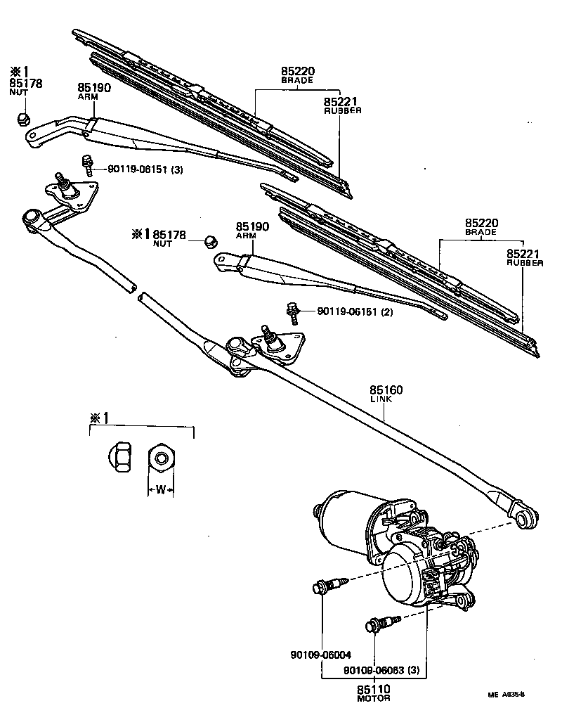  CARINA |  WINDSHIELD WIPER