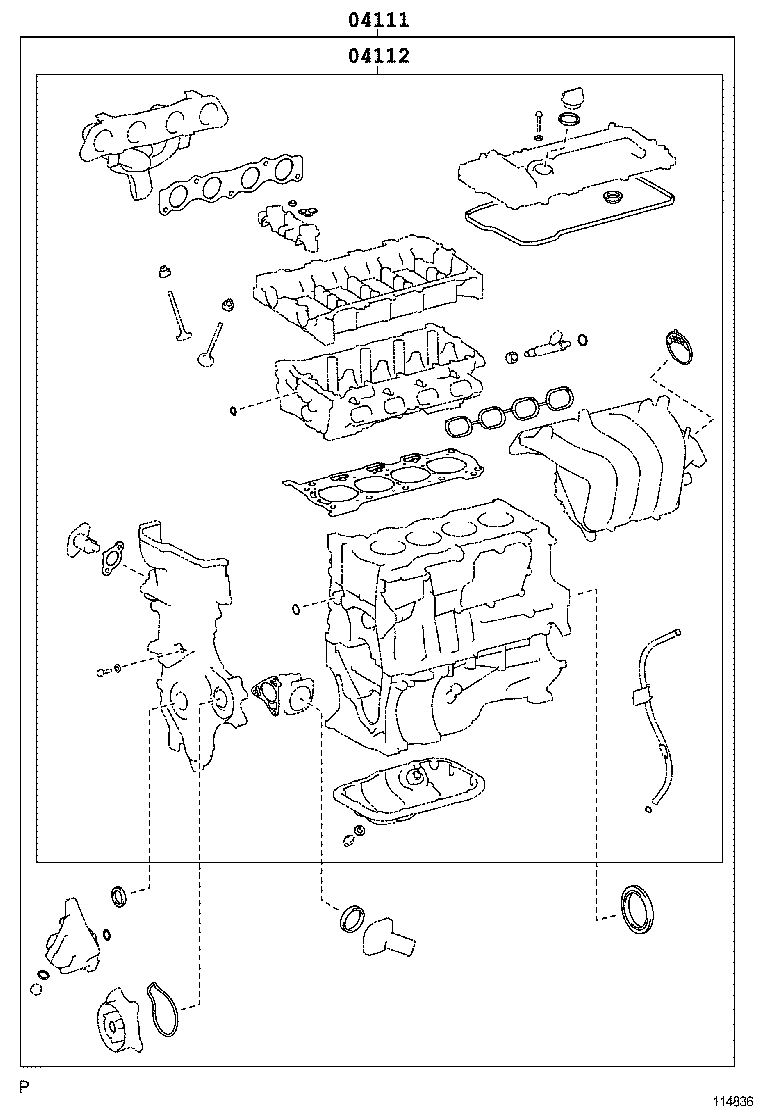  COROLLA ALTIS |  ENGINE OVERHAUL GASKET KIT