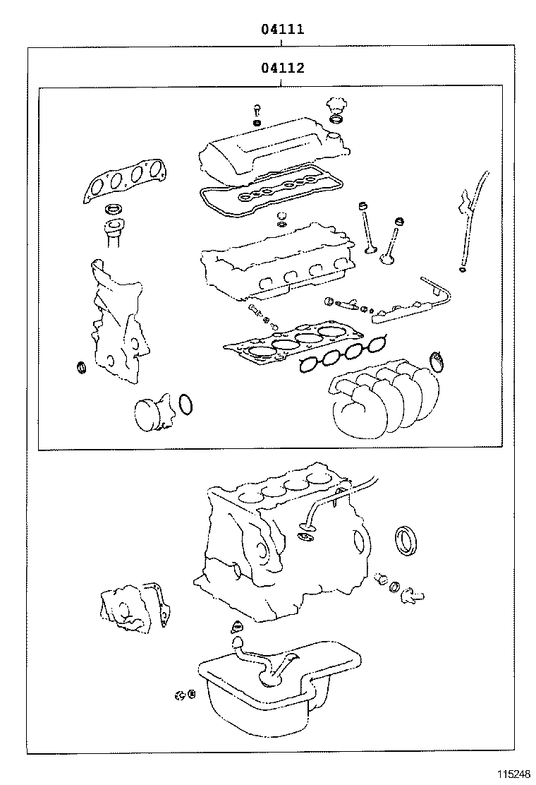 COROLLA ALTIS |  ENGINE OVERHAUL GASKET KIT