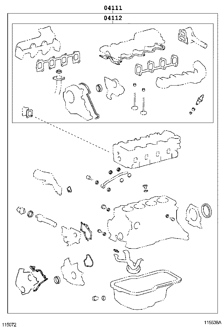  COROLLA ALTIS |  ENGINE OVERHAUL GASKET KIT