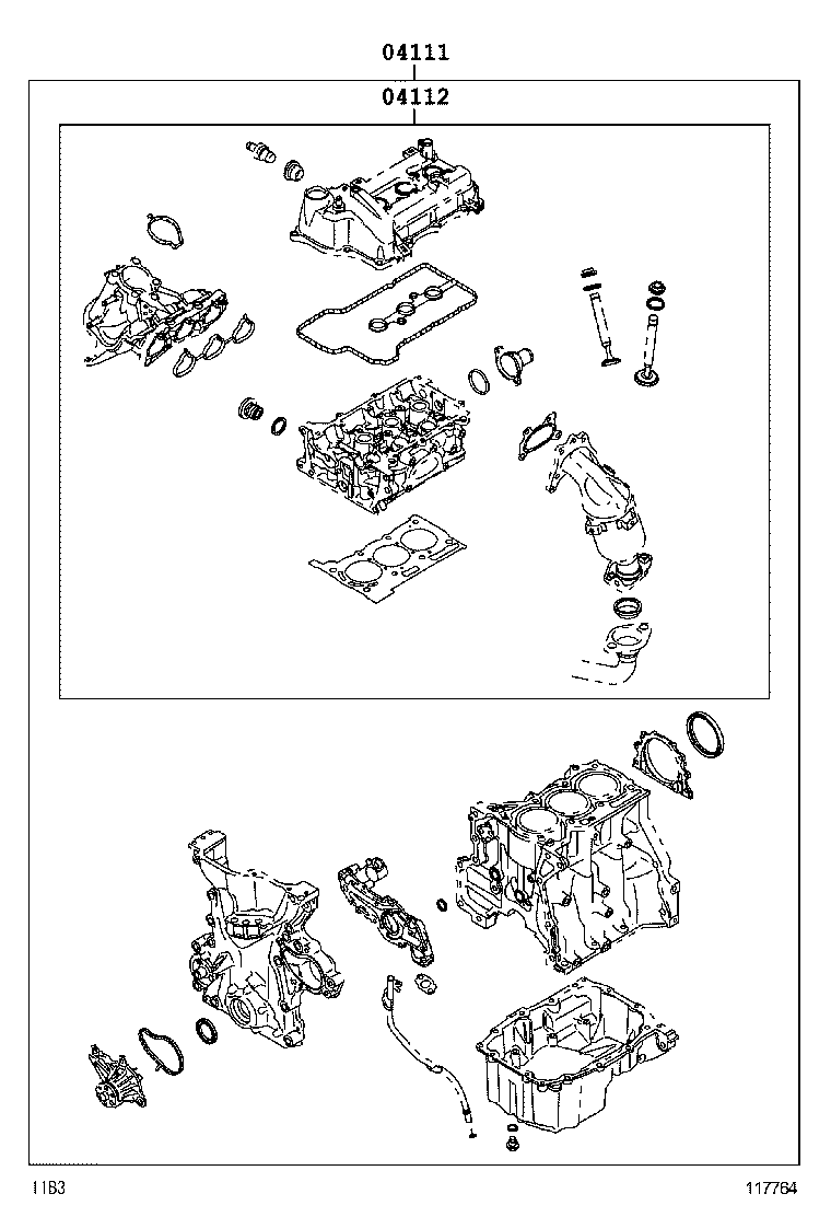  AGYA WIGO |  ENGINE OVERHAUL GASKET KIT