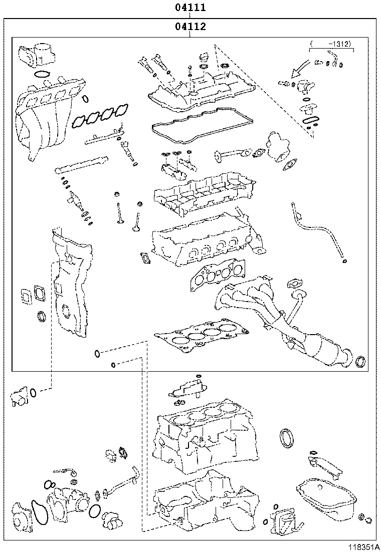  IS250 350 300H |  ENGINE OVERHAUL GASKET KIT