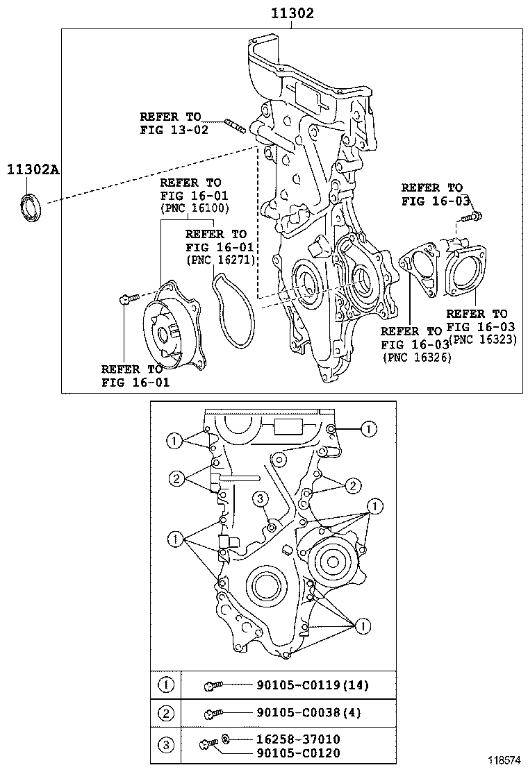  RAV4 CHINA |  TIMING GEAR COVER REAR END PLATE