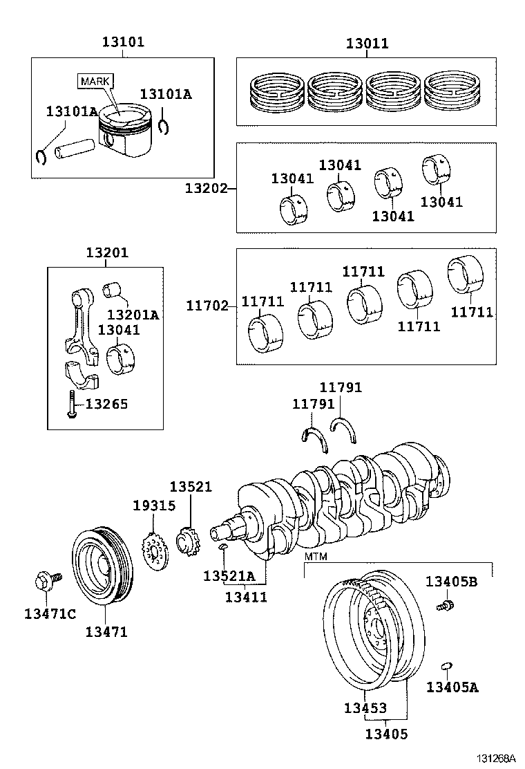  COROLLA ALTIS |  CRANKSHAFT PISTON