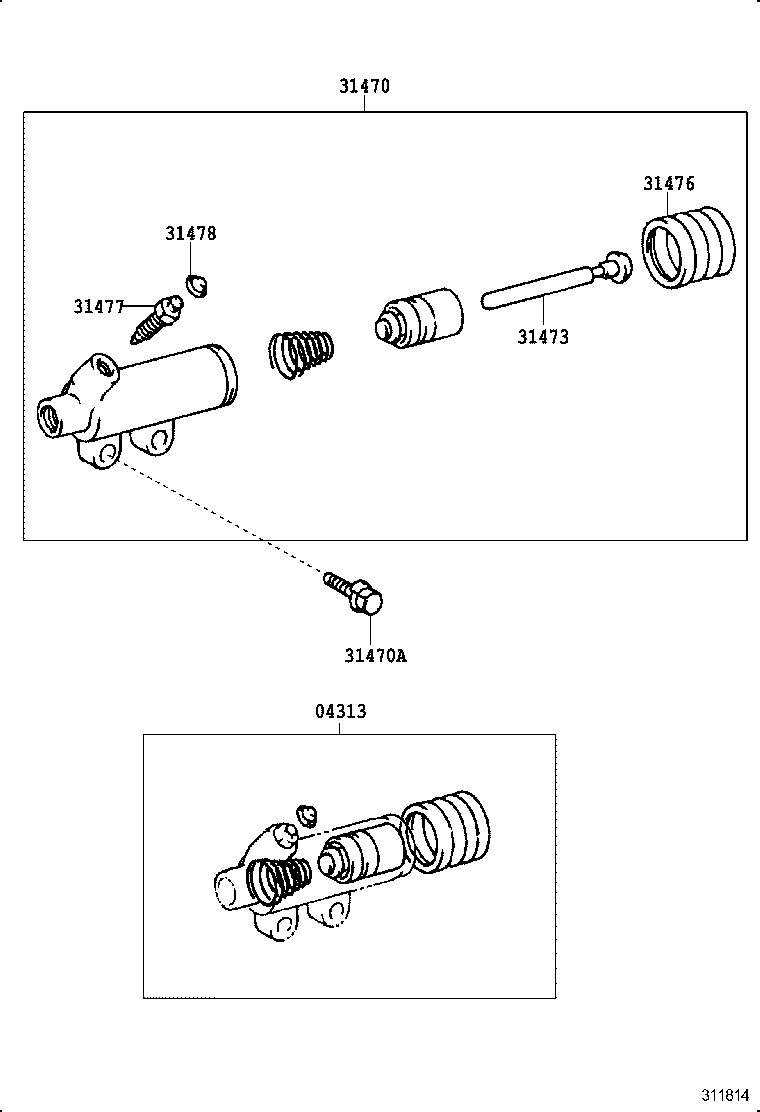  COASTER CHINA |  CLUTCH RELEASE CYLINDER