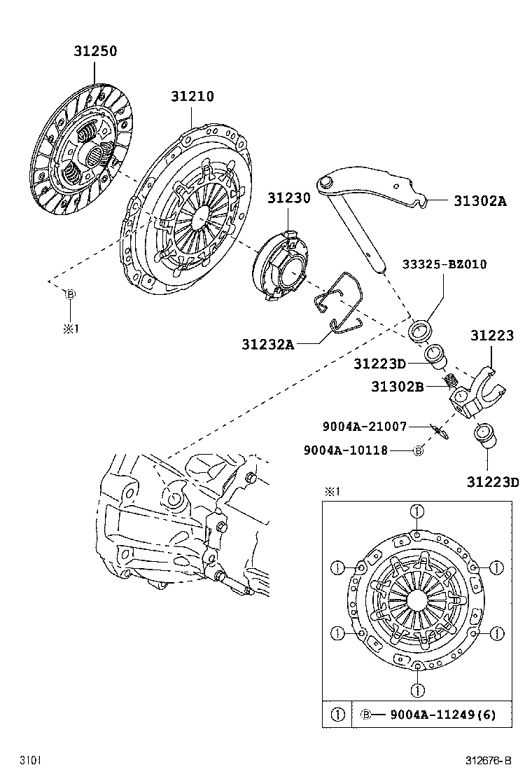  AGYA WIGO |  CLUTCH RELEASE FORK