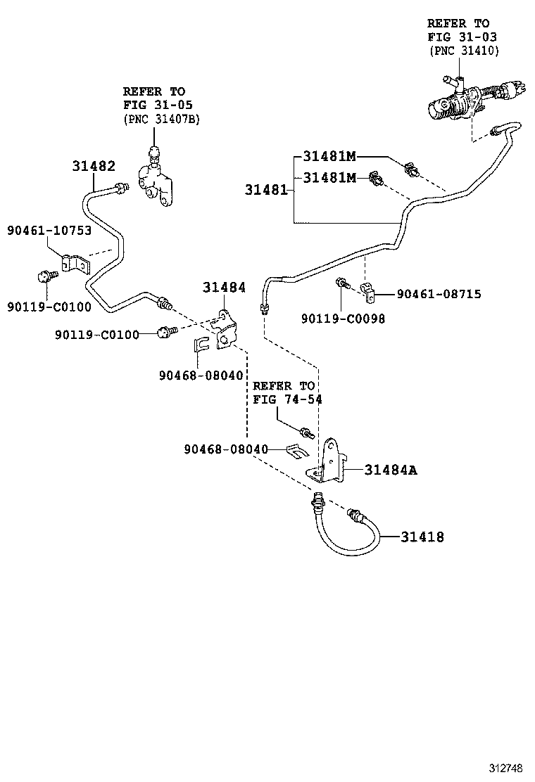  RAV4 CHINA |  CLUTCH PEDAL FLEXIBLE HOSE