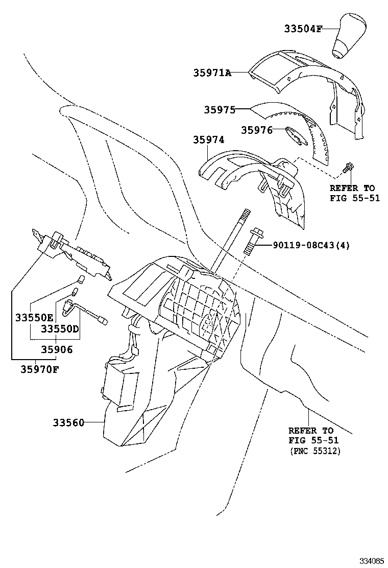  ALPHARD VELLFIRE HV |  SHIFT LEVER RETAINER