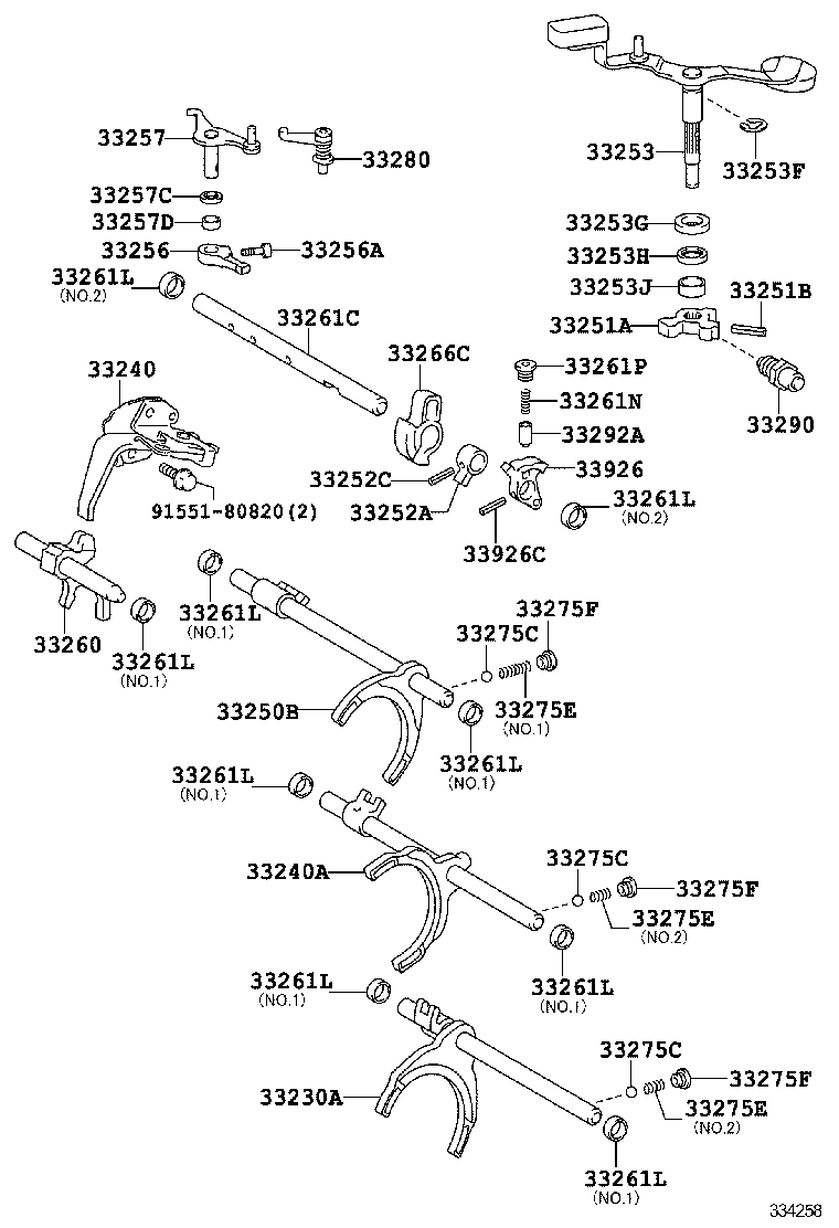  ETIOS LIVA CROSS |  GEAR SHIFT FORK LEVER SHAFT MTM