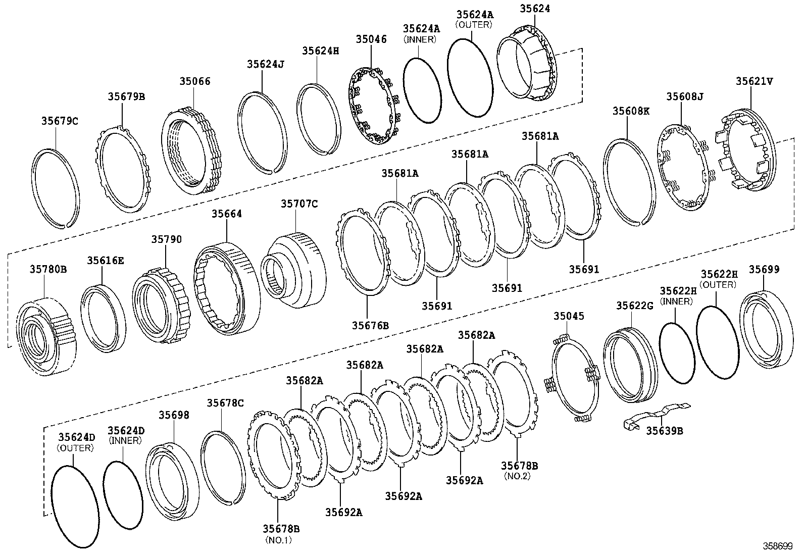  IS250 350 300H |  CENTER SUPPORT PLANETARY SUN GEAR ATM