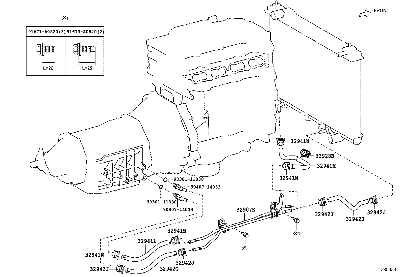  IS250 350 300H |  OIL COOLER TUBE HYBRID VEHICLE