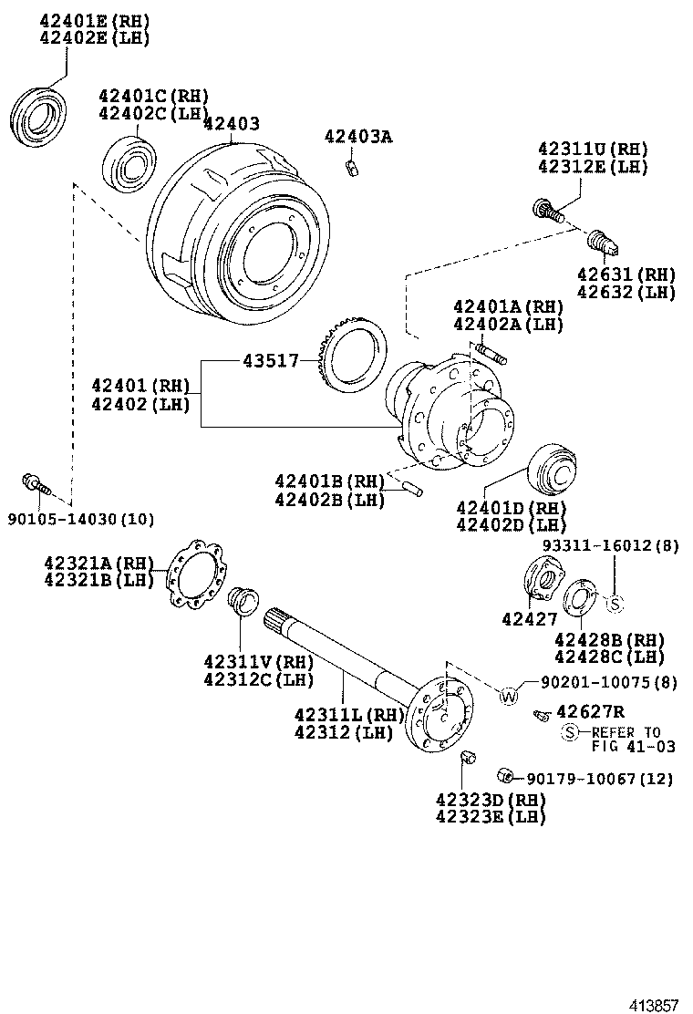  COASTER CHINA |  REAR AXLE SHAFT HUB