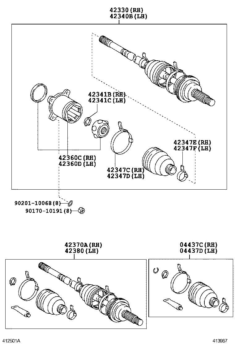  PREVIA |  REAR AXLE SHAFT HUB