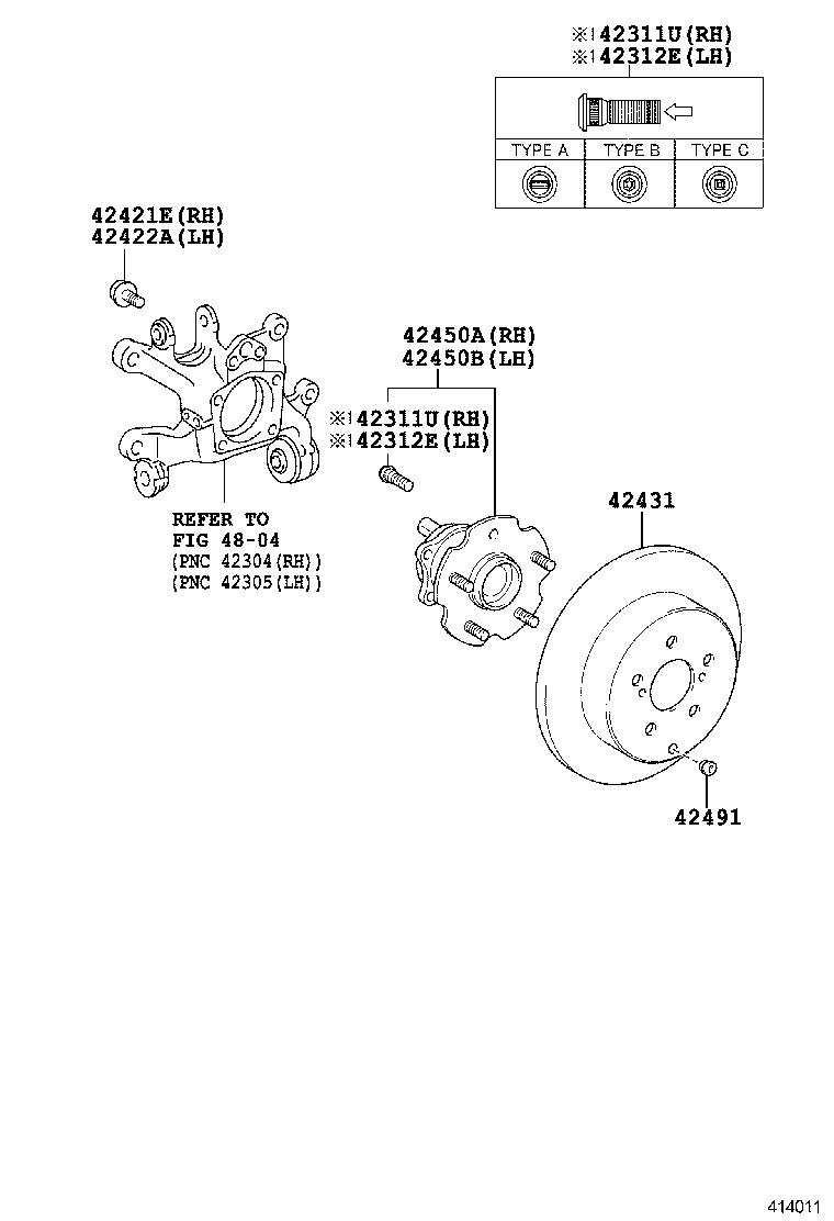  RAV4 CHINA |  REAR AXLE SHAFT HUB