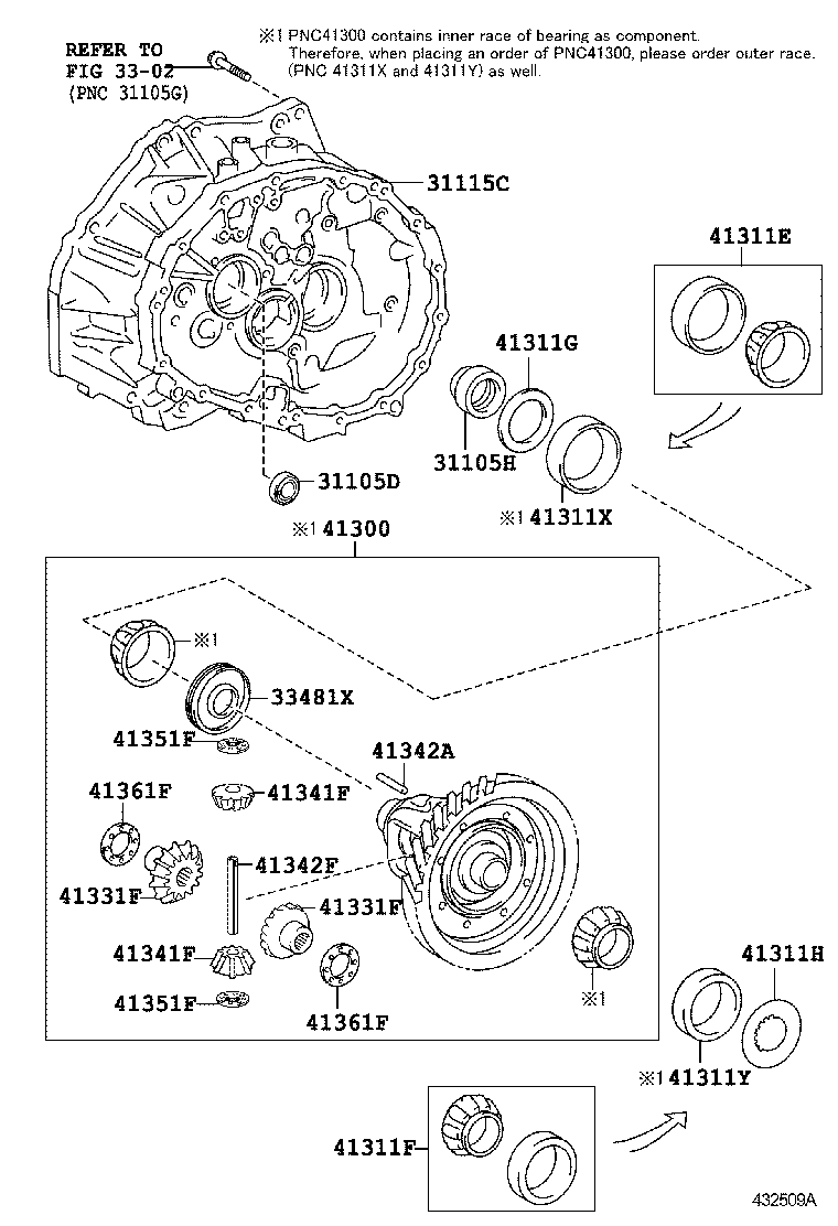  ETIOS LIVA CROSS |  FRONT AXLE HOUSING DIFFERENTIAL