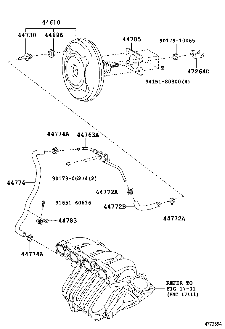  ALPHARD VELLFIRE HV |  BRAKE BOOSTER VACUUM TUBE