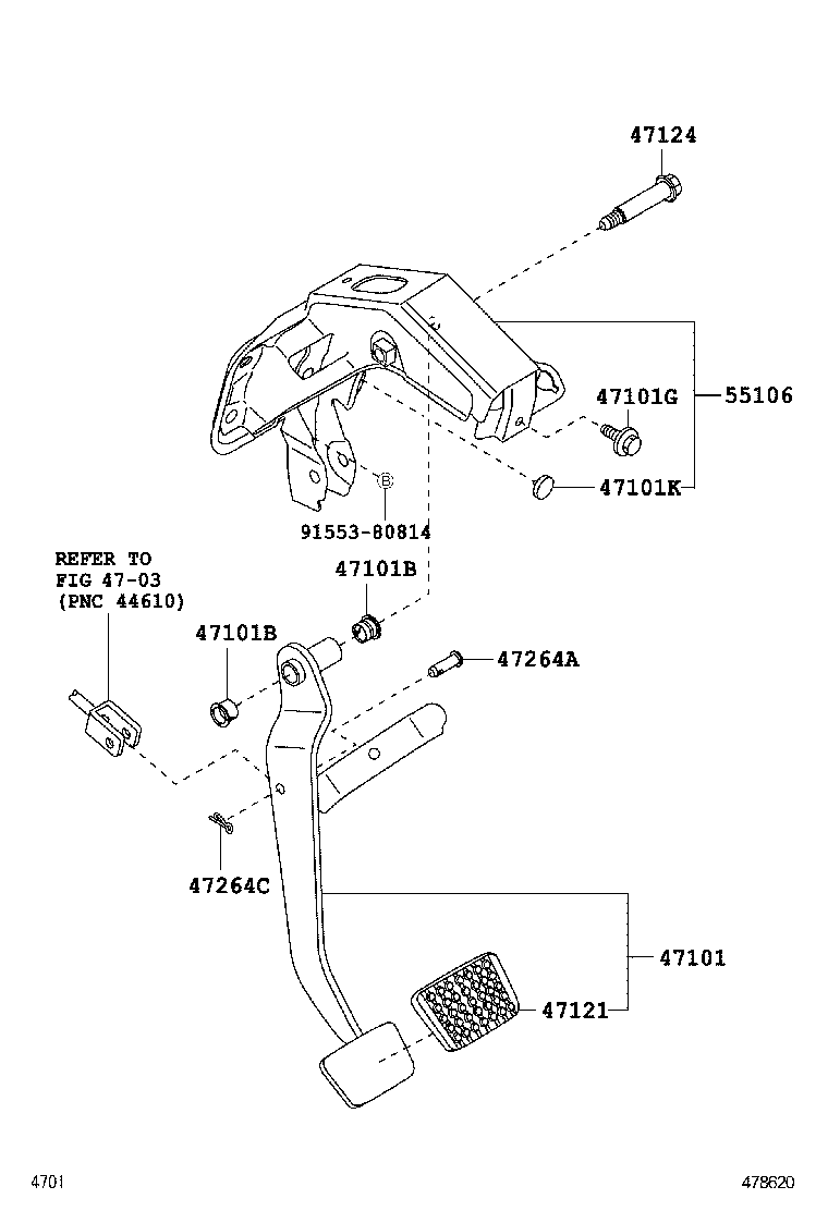  AGYA WIGO |  BRAKE PEDAL BRACKET