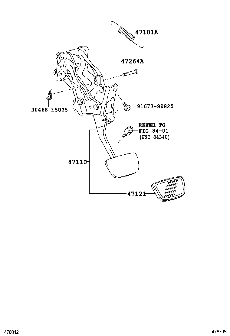  IS250 350 300H |  BRAKE PEDAL BRACKET