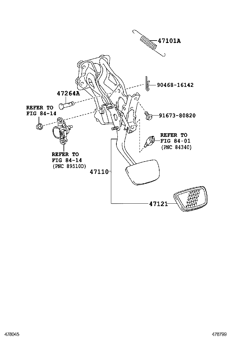  IS250 350 300H |  BRAKE PEDAL BRACKET