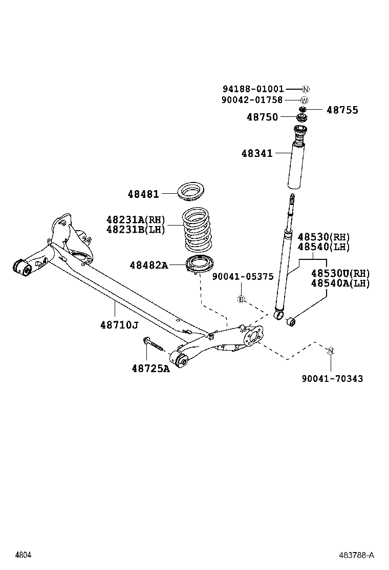  AGYA WIGO |  REAR SPRING SHOCK ABSORBER
