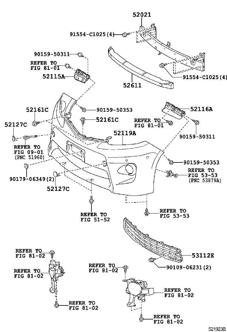  ALPHARD VELLFIRE HV |  FRONT BUMPER BUMPER STAY