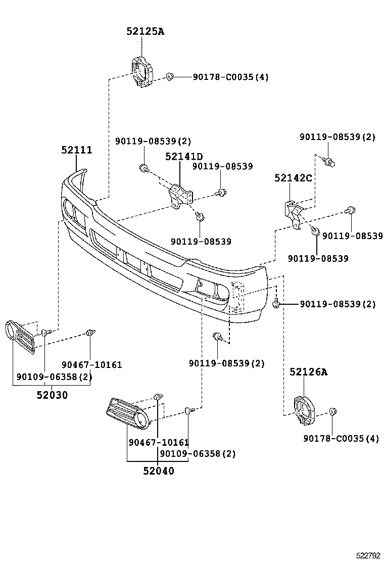  COASTER CHINA |  FRONT BUMPER BUMPER STAY