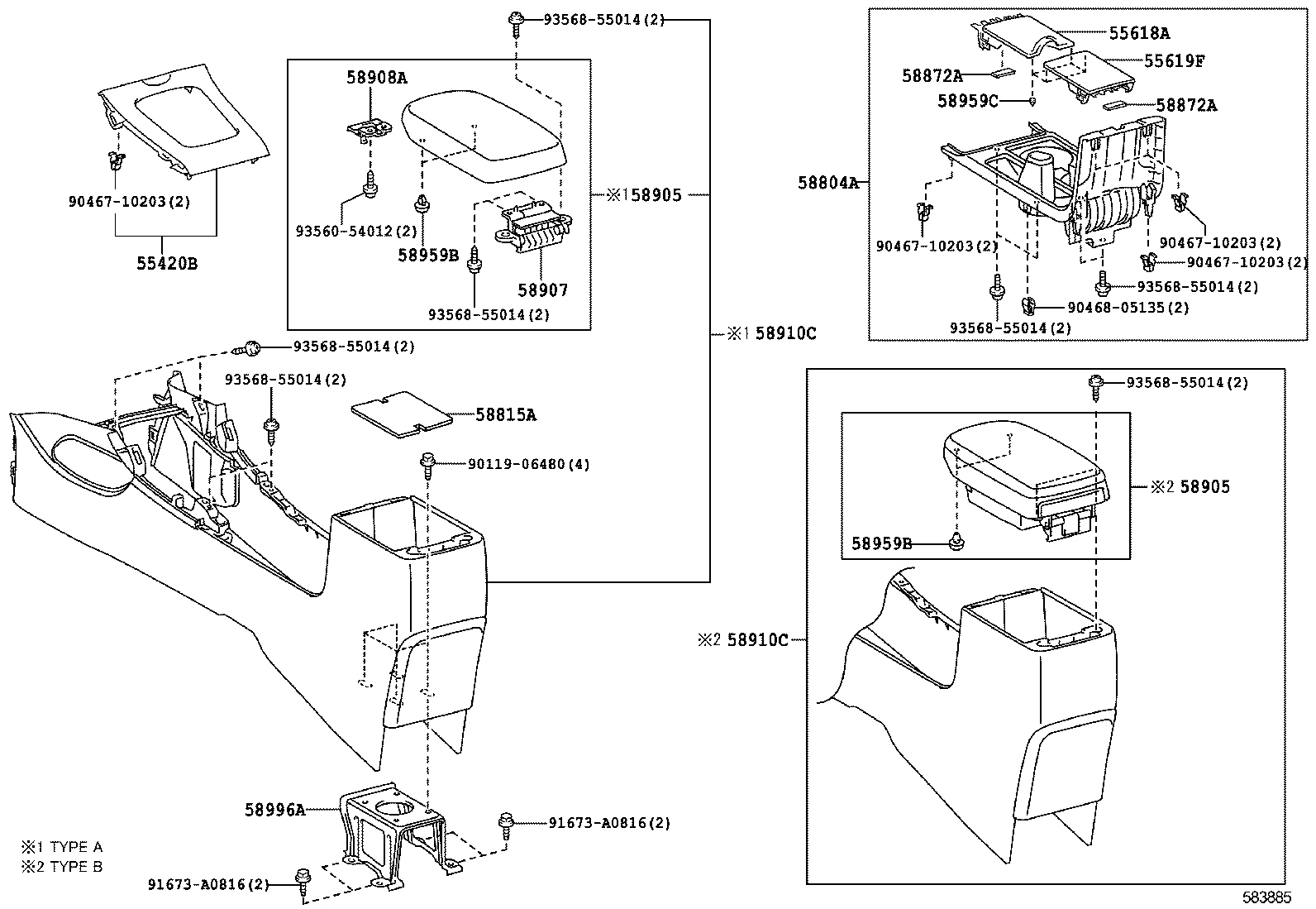  COROLLA ALTIS |  CONSOLE BOX BRACKET