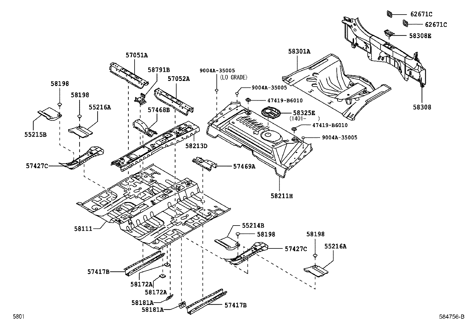  AGYA WIGO |  FLOOR PAN LOWER BACK PANEL