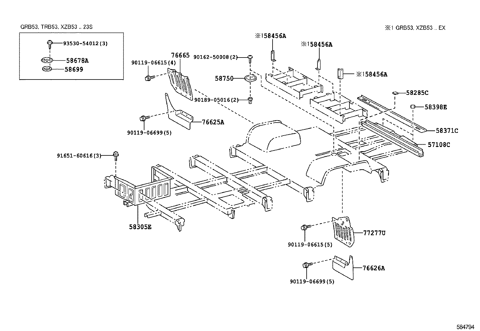  COASTER CHINA |  REAR FLOOR PANEL REAR FLOOR MEMBER