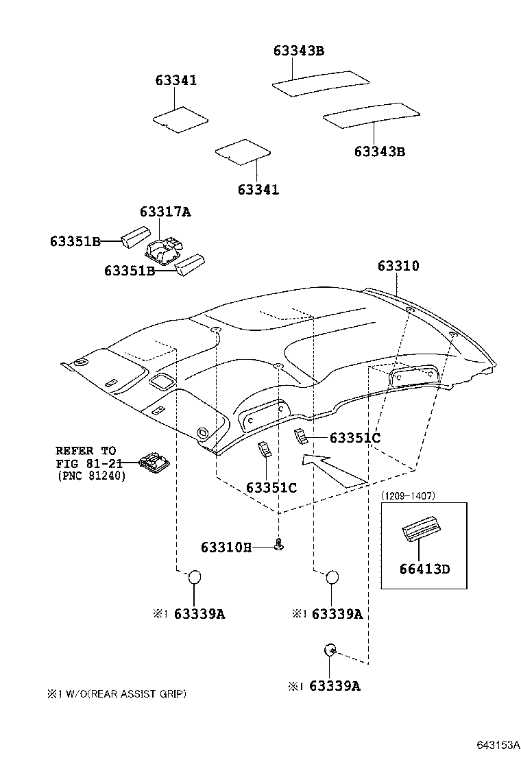  ETIOS |  ROOF HEADLINING SILENCER PAD