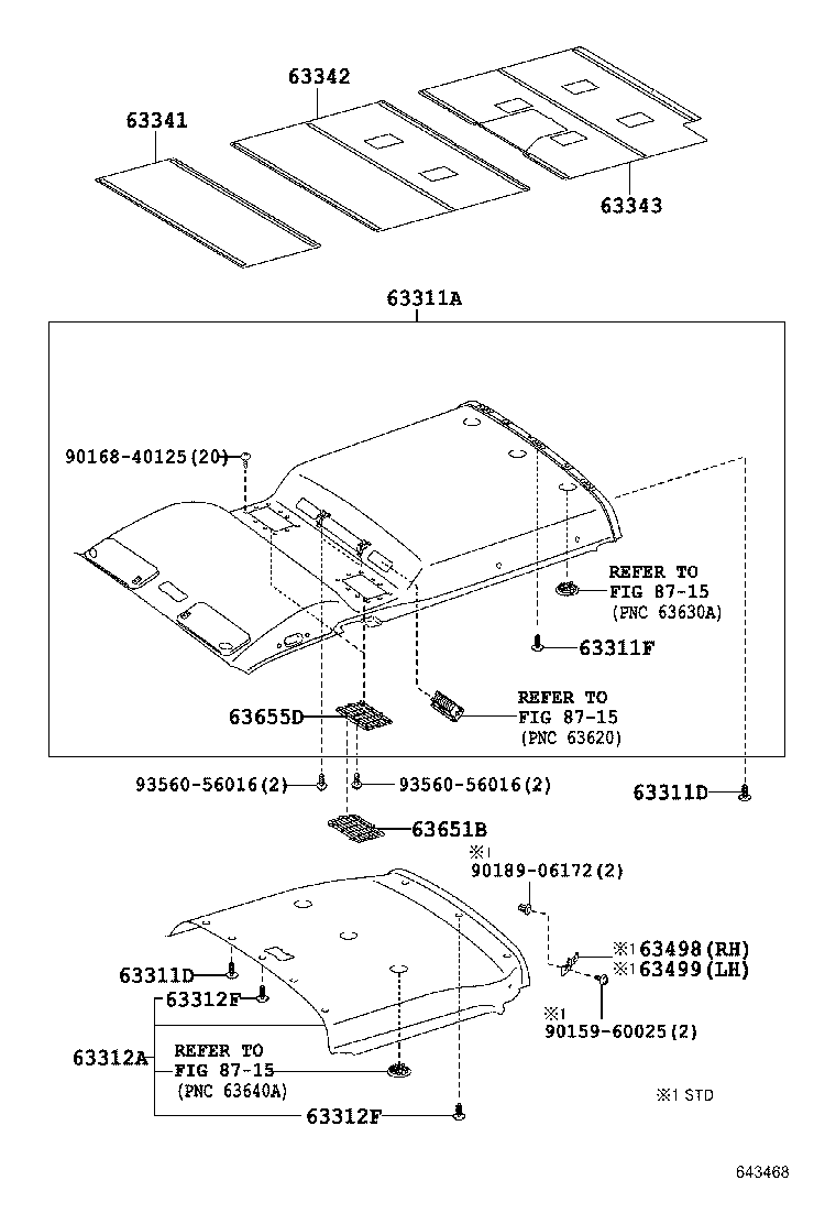  HIACE |  ROOF HEADLINING SILENCER PAD