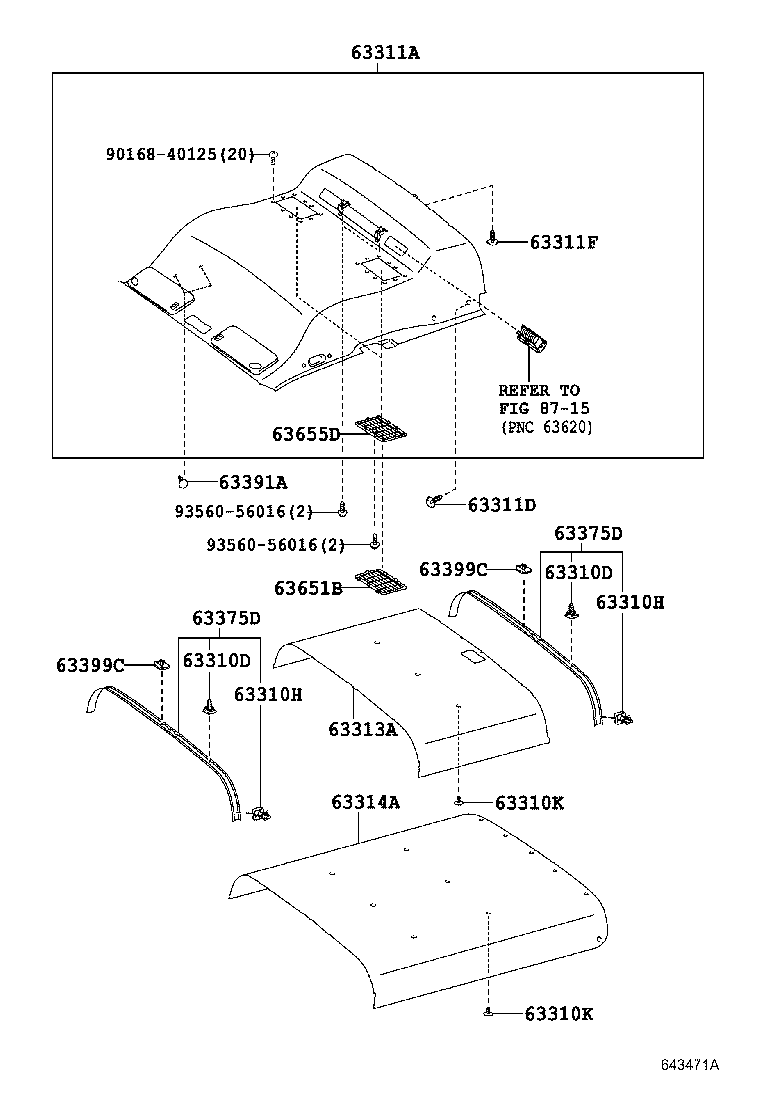  HIACE |  ROOF HEADLINING SILENCER PAD